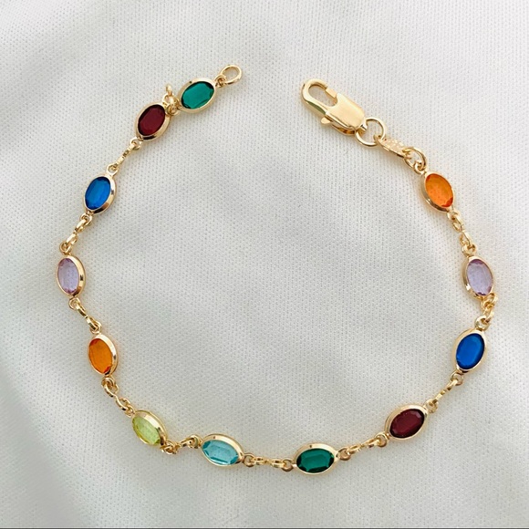 Multicolor Crystal Bracelet - Picture 6 of 14